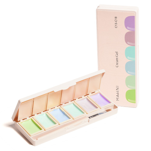 Mahni Cream Gel Solid Palette/6 colors: #13-18