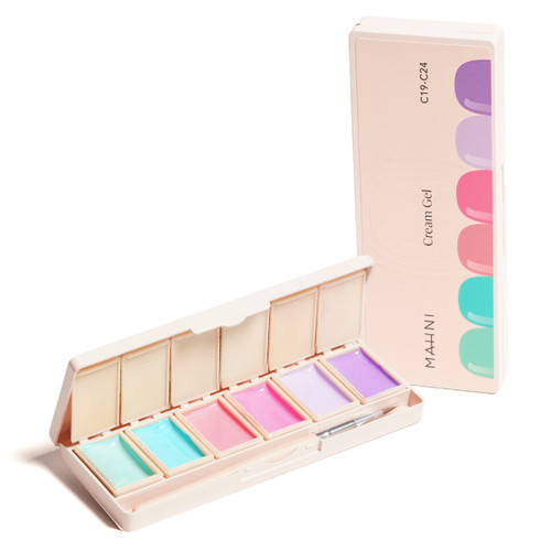 Mahni Cream Gel Solid Palette/6 colors: #19-24