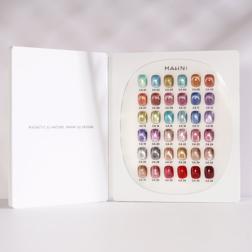 Mahni Cream Gel Glitter/Cat Eye Collection Book - 36 Colors