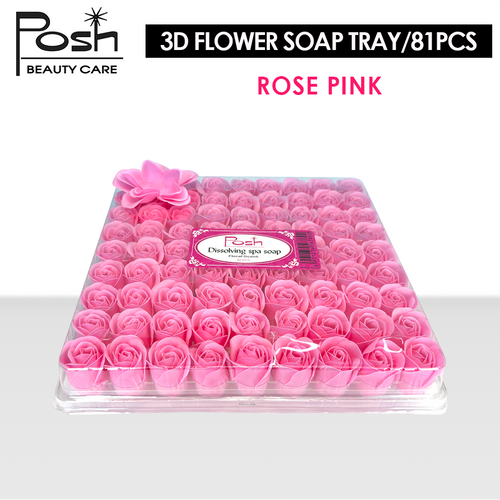 Posh Flower Soap Tray/81pcs - Rose Pink