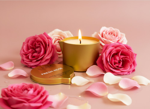 L'Fem Massage Candle 8oz - Fresh Rose