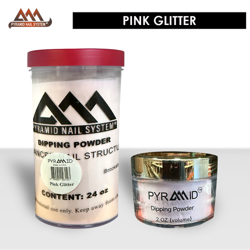Pyramid Dipping Powder Pink Glitrer