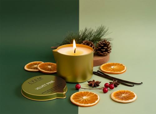 L'Fem Massage Candle 8oz - Velvet Pine