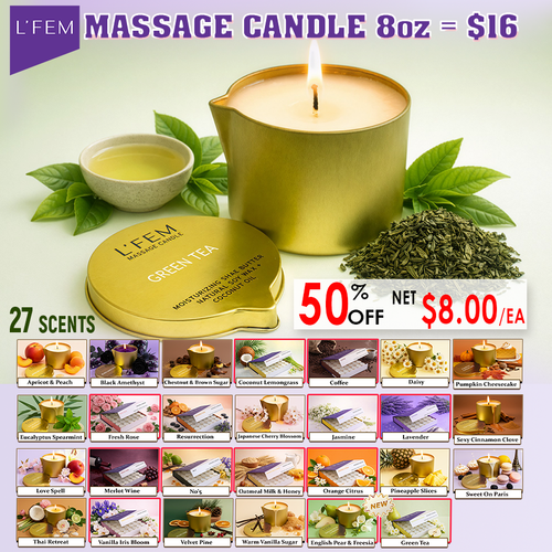 L'Fem Massage Candle 8oz - Pick Your Scents