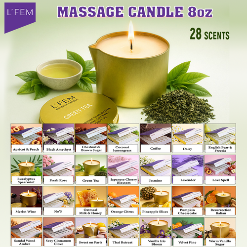 L'Fem Massage Candle 8oz - Pick Your Scents
