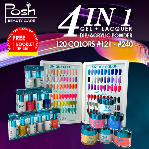 Posh 4in1 Blue Book:  #121 - #240 = 120 colors. Free Tip/Booklet