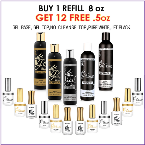 Buy 1 iGel Refill 8oz - GET FREE 12 bottles 0.5oz