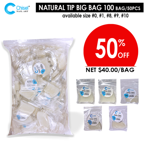 Chisel Natural Tip Big Bag/100 bags of 50pcs