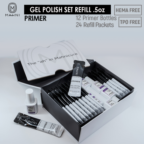 Mahni - Primer Gel Polish Set/12 bottles + 24 packets (Net $2.09/.5oz)