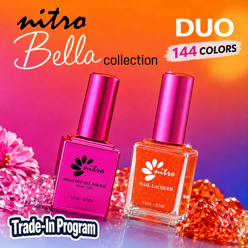 Nitro Bella Collection Duo Gerl + Lacquer #A001 -#A144 = 144 Colors + 1 Booklet