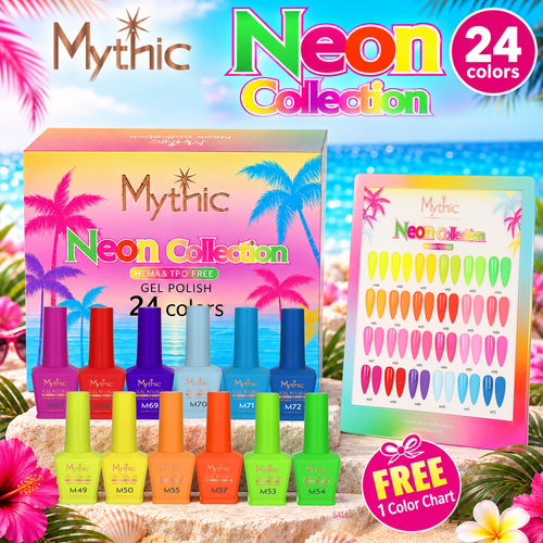 Mythic Gel Neon Collection - 24 colors x $6 with Color Chart included