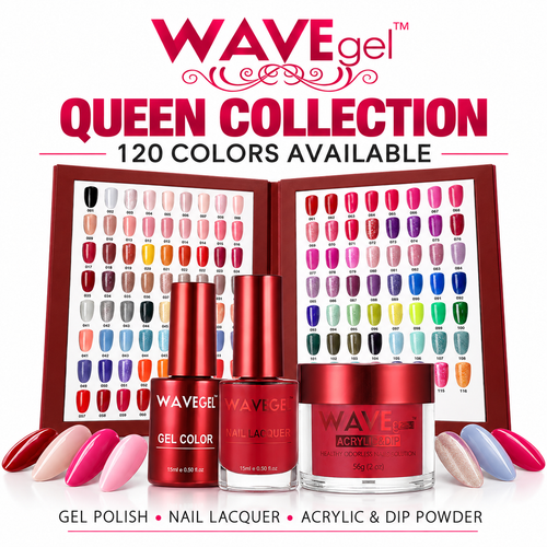 Wavegel Queen Collection – 120 Colors | Gel & Lacquer Duo + Acrylic & Dip Powder