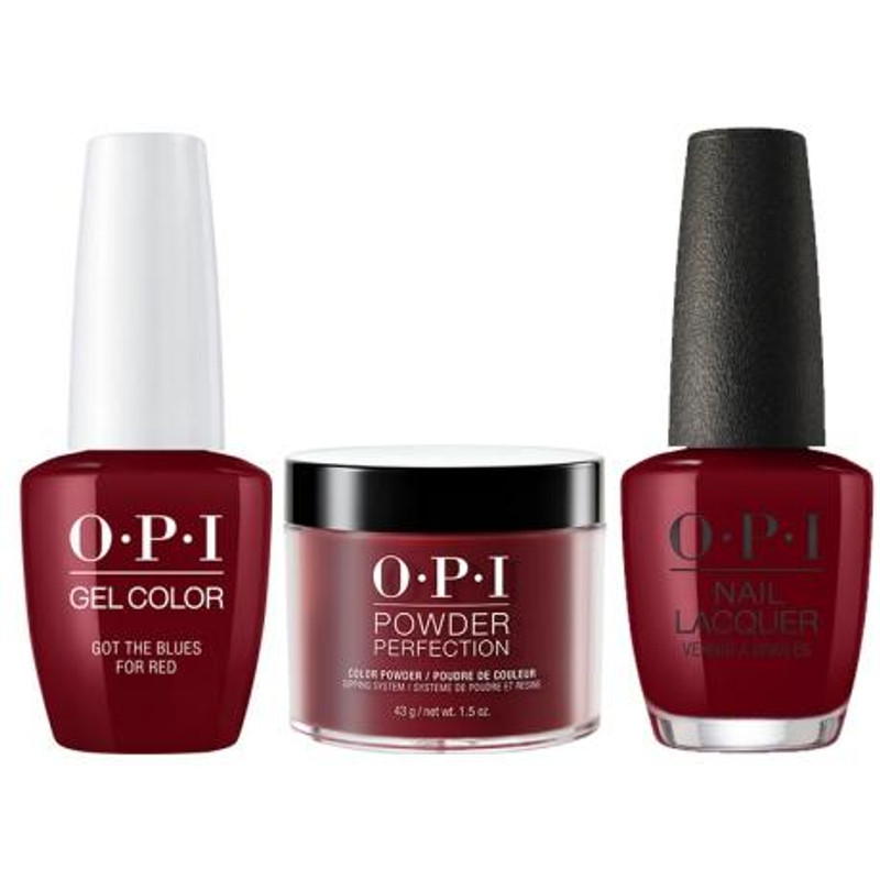 OPI 3in1 (Gel+Lacquer+Dip 1.5oz) #W52 Got the Blues for Red