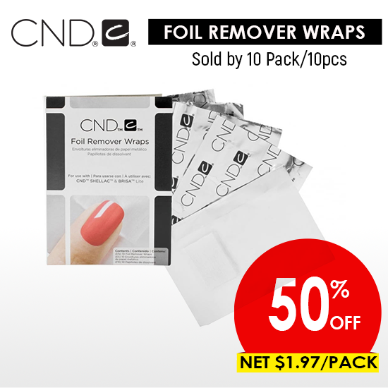 CND SHELLAC Foil Remover Wraps 10 Pack/10 Wraps x $1.97
