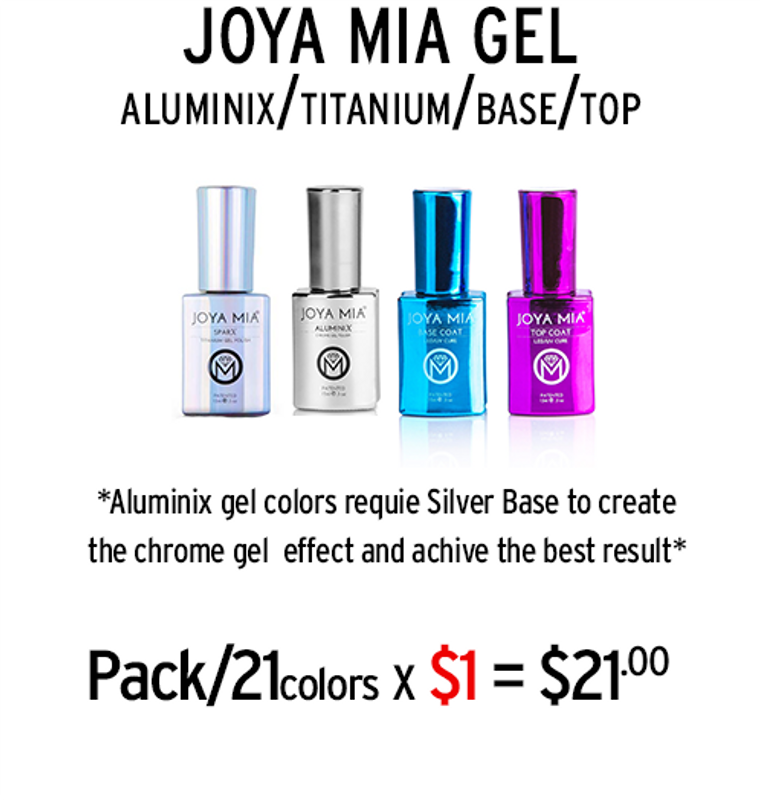 Joya Mia Gel + Base/Top Prepacked / 21 pc x $1 (Clearance)