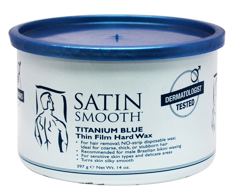 Satin Smooth Hard Wax 14oz - 814146 -Titanium Blue