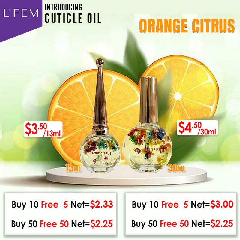 L'Fem Cuticle Oil in Bottle Orange Citrus