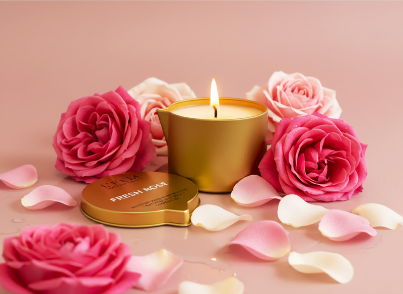 L'Fem Massage Candle 8oz - #01 Fresh Rose