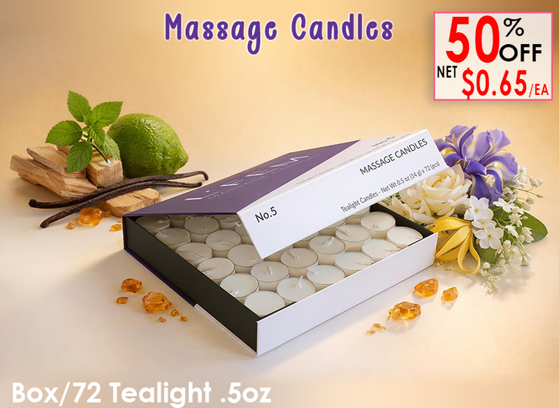 L'Fem Massage Candle Tealight .5oz. Box/72pcs - #05 No. 5
