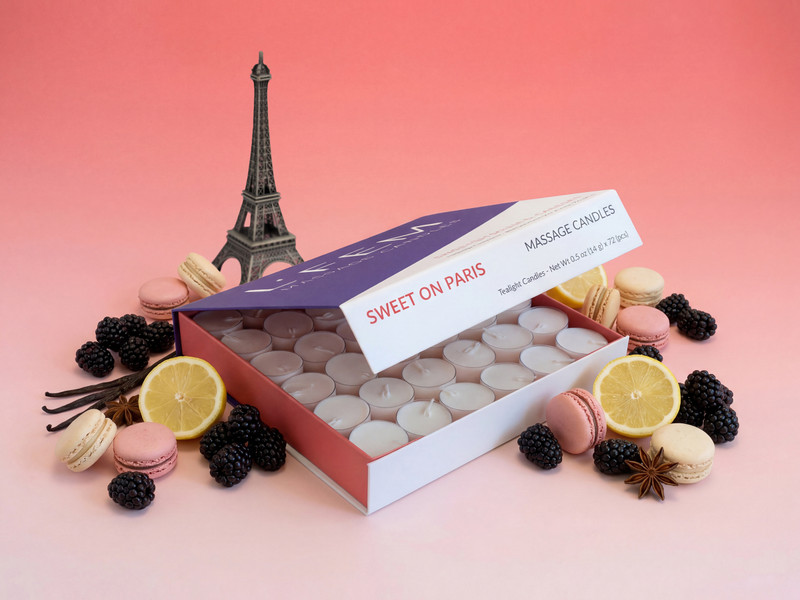 L'Fem Massage Candle Tealight .5oz. Box/72pcs - Sweet on Paris