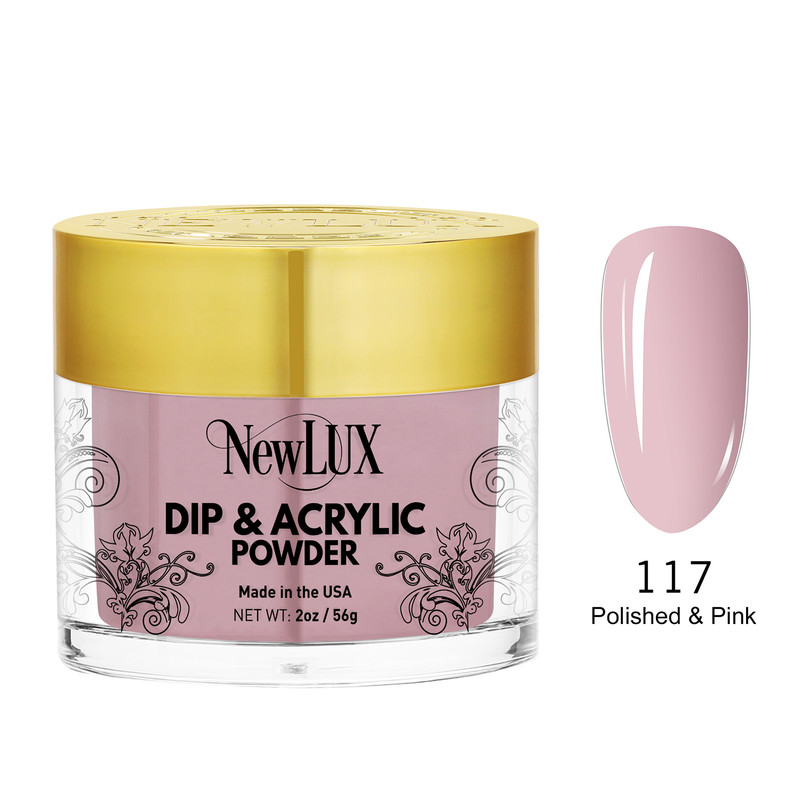 NewLux Dip & Acrylic 2oz  - #117 Polished & Pink