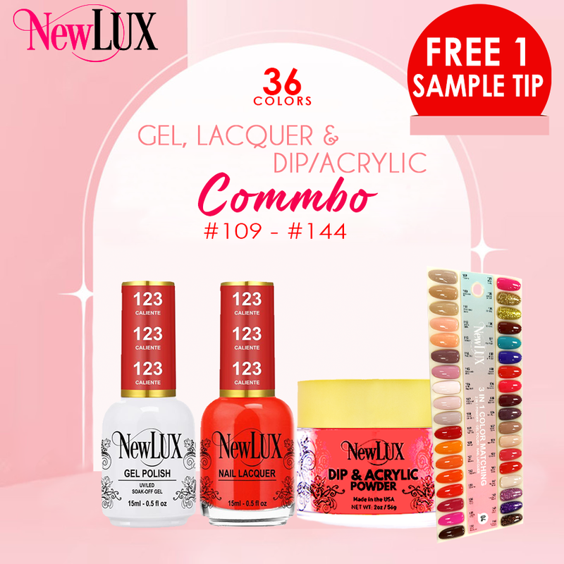 NewLux Combo #109- #144 = 36 colors x $11, Free 1 Tip #4