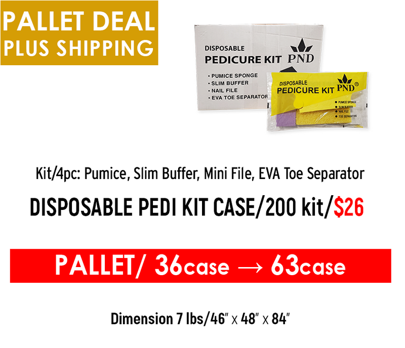 Pallet Deals Disposable Pedicure Kit Case/200kit x $26