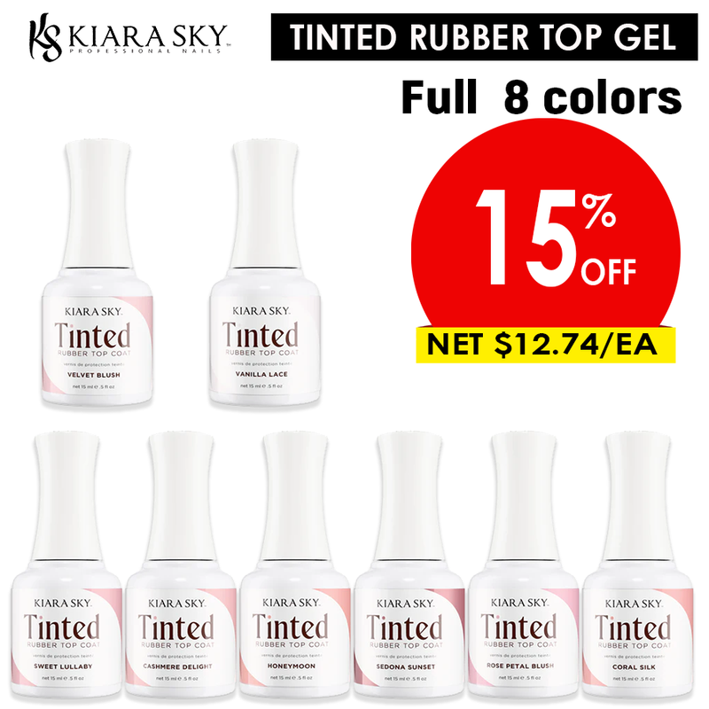 Kiara Sky Tinted Rubber Top 8 colors x $12.74