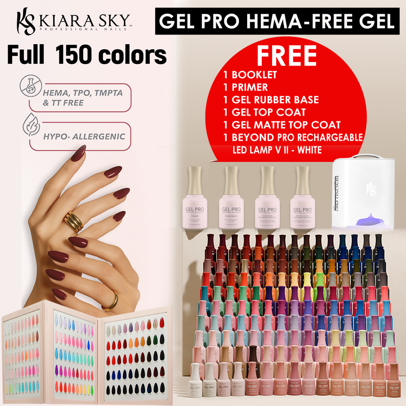 Kiara Sky - Gel Pro Hema-Free 150 colors x $11.67. Free Gifts (value $323.96)