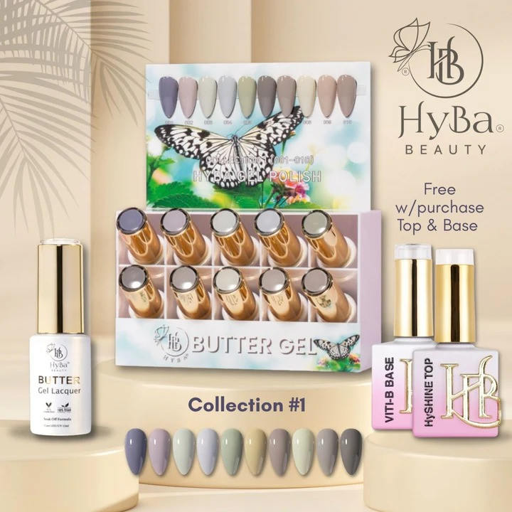 Hyba - Butter Gel Kit #1 (#001-#010) Free Base & Top