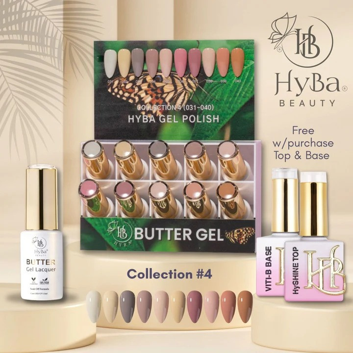 Hyba - Butter Gel Kit #4 (#031 - #040) Free Base & Top