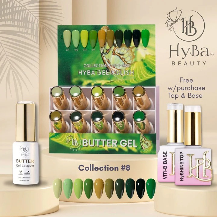Hyba - Butter Gel Kit #8 (#071 - #080) Free Base & Top