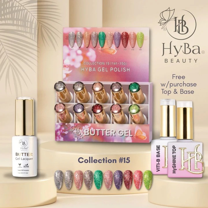 Hyba - Butter Gel Kit #15 (#141 - #150) Free Base & Top