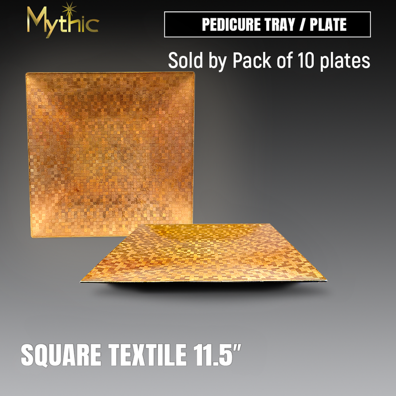 Mythic Pedicure Tray / Plates - #4 Square Textile - Prepacked/10pcs x $5
