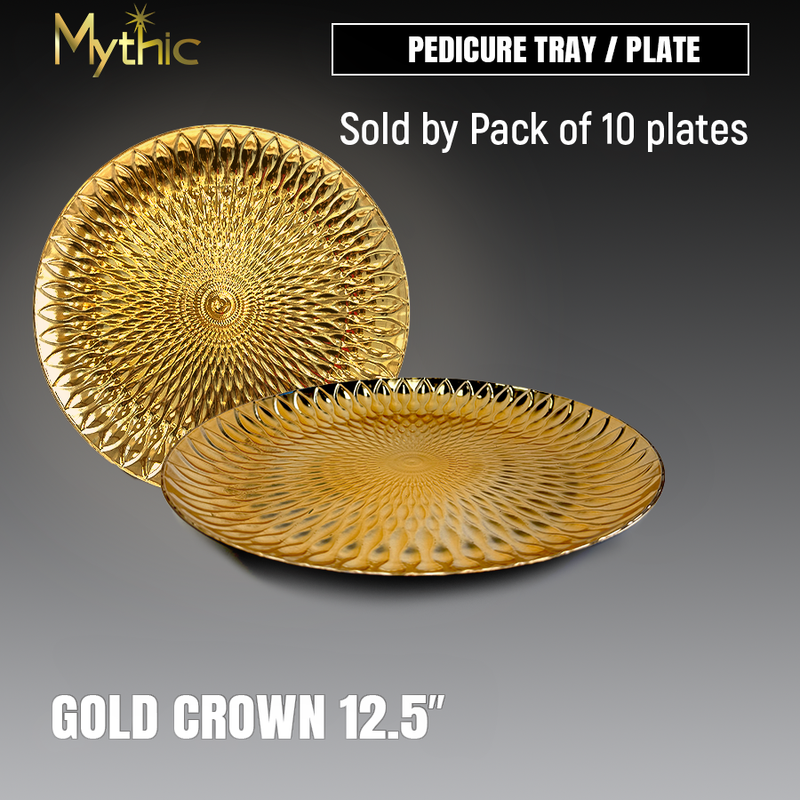 Mythic Pedicure Tray / Plates - #3 Gold Crown - Prepacked/10pcs x $5