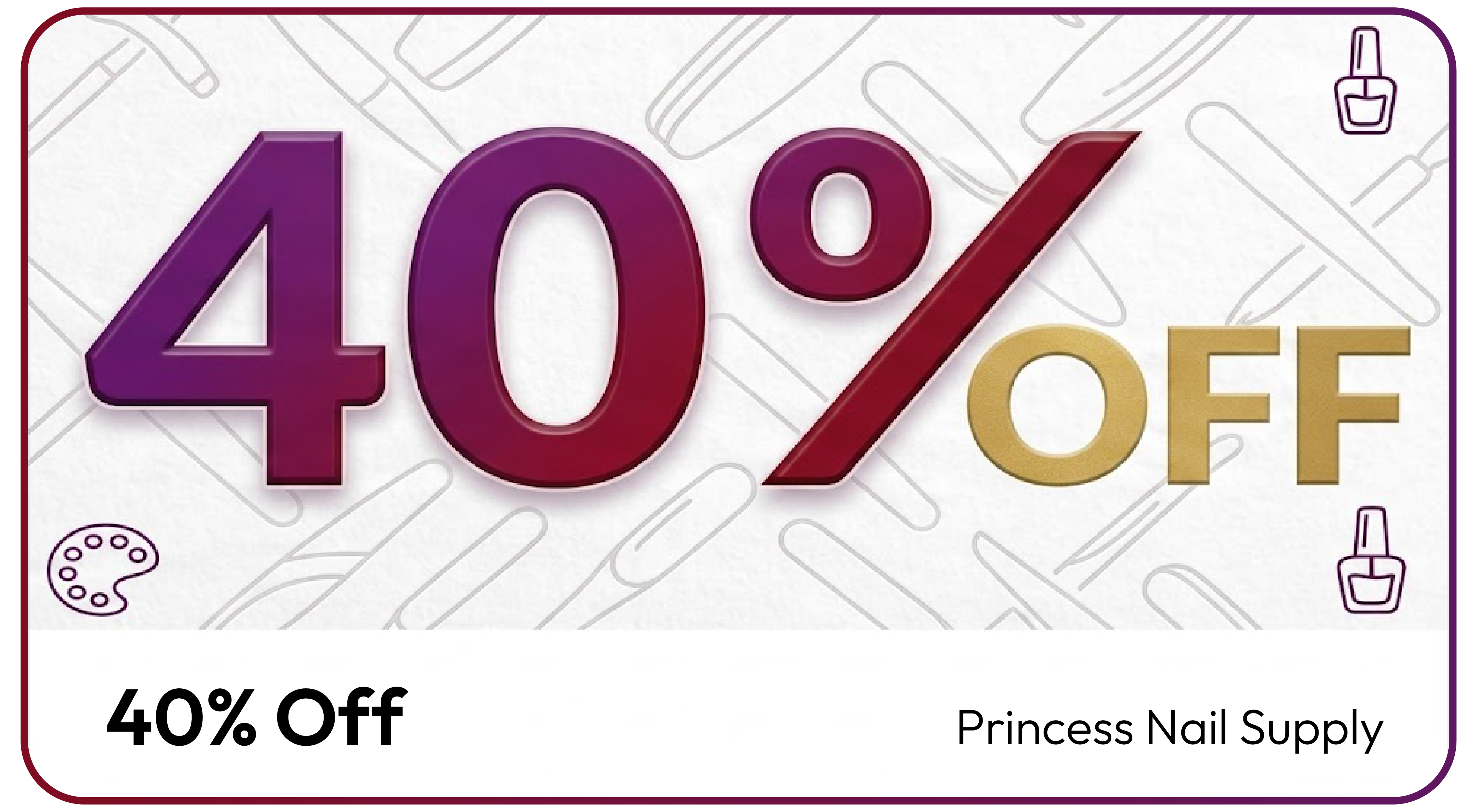 40% Off Promo Banner