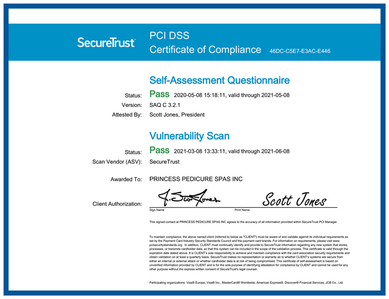 PCI DSS Certificate