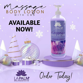 La Palm Massage Body Lotion w/CBD 36oz Case/12pcs - Lavender Essence