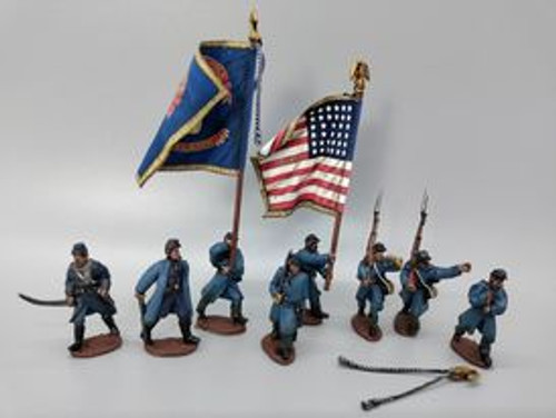 Union Infantry Command in greatcoats, B