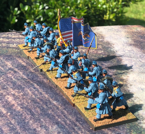 US Infantry Regiment, greatcoats, advancing