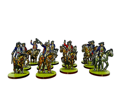 18mm AWI American and British Mounted Officers