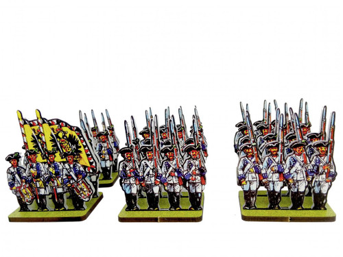 18mm Austrian German Infantry Blue Facings 2nd battalion