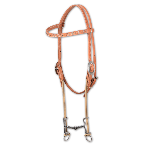 Loomis Gag Bit Browband - Twisted Wire Snaffle