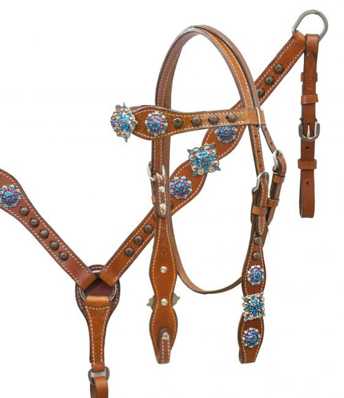 Western Bling Tack Set of Headstall and Breast Collar 