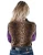 Leopard Jersey With Purple Sequin Sleeves & Purple Embroidered Logo Pullover Button Up