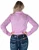 Pink & Gray Pinstripes With Tiny Crystals Pullover Button Up