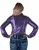 Purple Shimmer With Copper Sequins Pullover Button Up