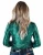 Emerald Shimmer With Copper Sequins Pullover Button Up