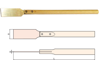 Scraper with Long Wooden Handle