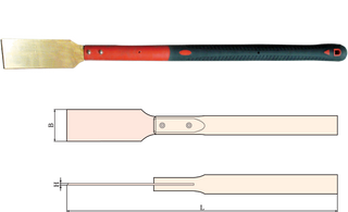 Scraper with Long Heavy Duty Plastic Handle Integrated with Rubber Grip 